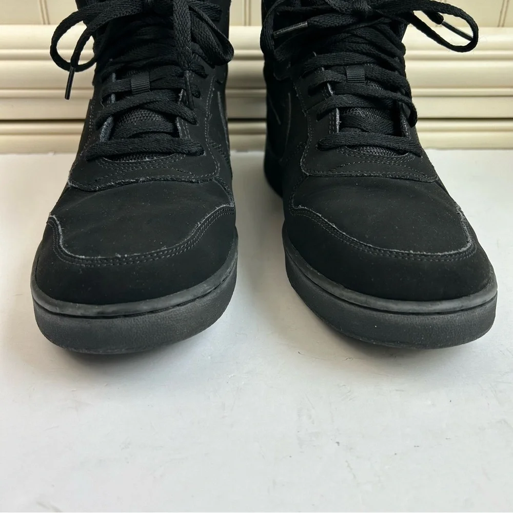 Nike Ebernon High Top Mid SE Triple Black Men's Basketball Athletic Shoes Gym